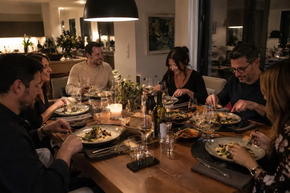 Private Dining am gedeckten Tisch